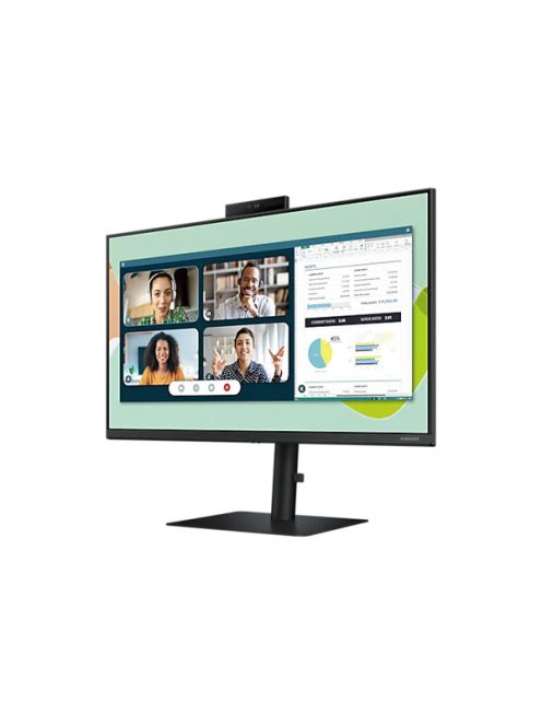 SAMSUNG IPS monitor B2B 24" S4, 1920x1080, 16:9, 250cd/m2, 5ms, VGA/DisplayPort/HDMI/3xUSB, Pivot, hangszóró, webkamera