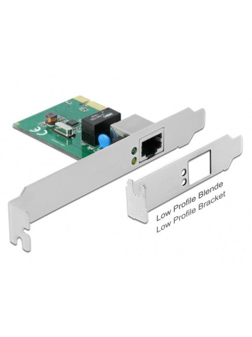 DELOCK PCI-E x1 Bővítőkártya > 1x RJ45 Gigabit LAN RTL8111