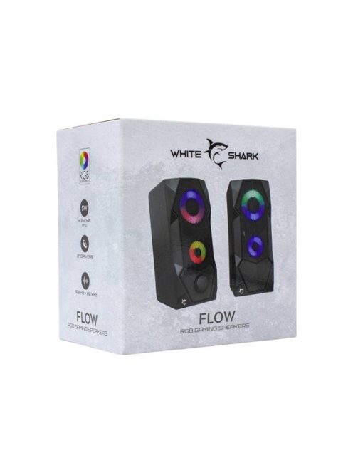 WHITE SHARK FLOW RGB Hangszóró, 2.0, 6W, RGB LED