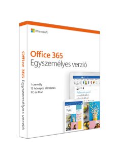   Microsoft 365 Egyszemélyes verzió, 1 év. Win/MAC FPP BOX Doboz P8