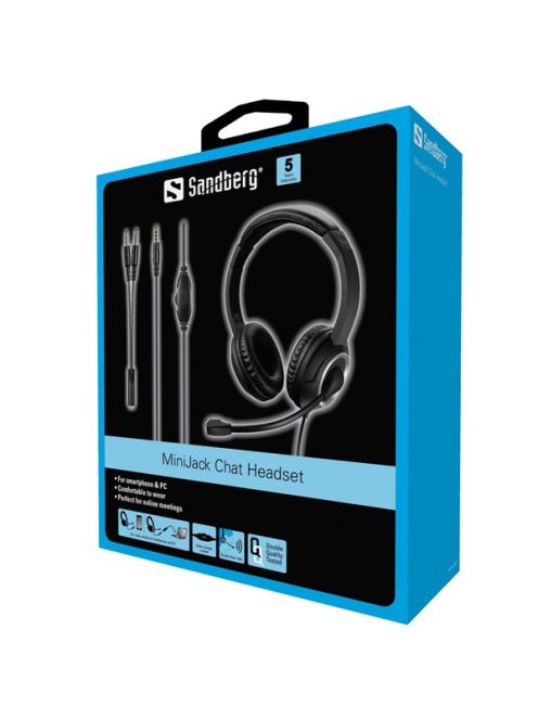 SANDBERG Headset mikrofonnal, MiniJack Chat Headset