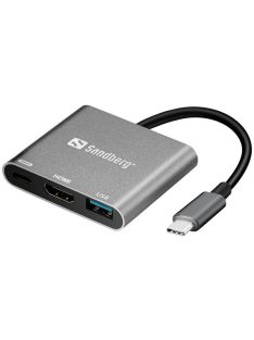 SANDBERG USB-C dokkoló, USB-C Mini Dock HDMI+USB