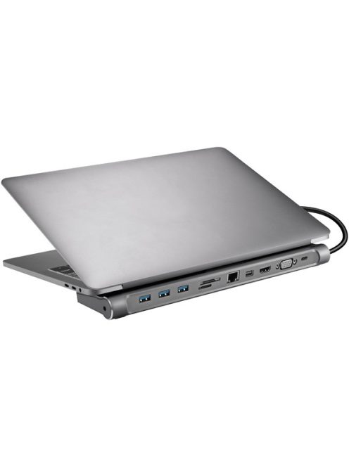 SANDBERG USB-C dokkoló, USB-C All-in-1 Docking Station