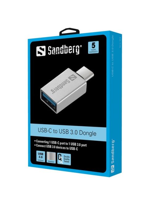 SANDBERG USB-C tartozék, USB-C to USB 3.0 Dongle