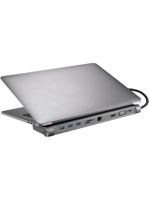 SANDBERG USB-C dokkoló, USB-C 10-in-1 Docking Station