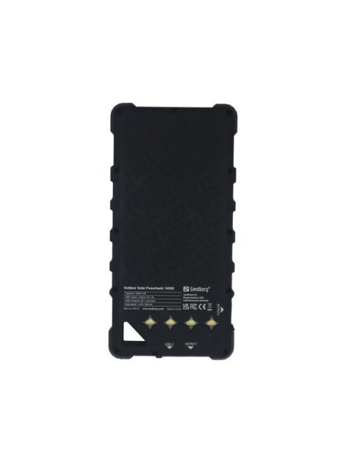 SANDBERG Hordozható akkumulátor, Outdoor Solar Powerbank 16000