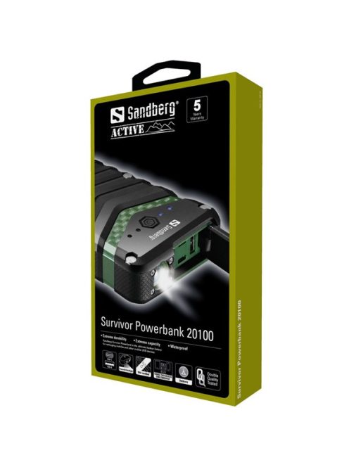 SANDBERG Hordozható akkumulátor, Survivor Powerbank 20100
