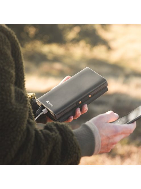 SANDBERG Hordozható akkumulátor, Solar 4-Panel Powerbank 25000