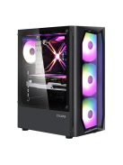 ZALMAN Ház Midi ATX N4 Tápegység nélkül, Fekete RGB