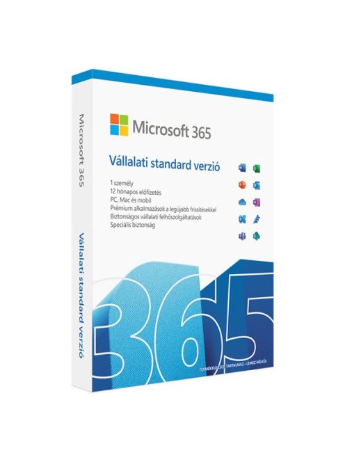 Microsoft 365 Vállalati Standard verzió (Business Standard) 1Y Win/MAC HUN FPP BOX Doboz P8