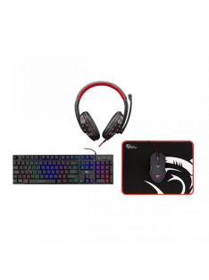   WHITE SHARK COMANCHE-3 gamer combo billetyűzet (magyar) + egér + fejhallgató + egérpad