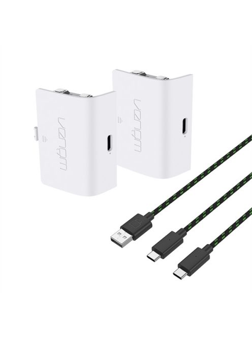 VENOM XBOX Series S/X & One Kiegészítő 2db akkumulátor + 3m Töltő kábel Fehér, VS2872