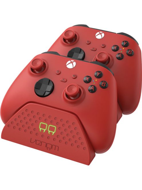 VENOM XBOX Series S/X & One Kiegészítő Dupla Töltő állomás + 2db akkumulátor Piros, VS2879