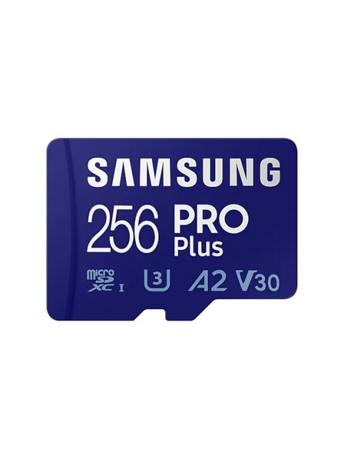 SAMSUNG Memóriakártya, PRO Plus microSD kártya (2021) 256GB, CLASS 10, UHS-1, U3, V30, A2, + Adapter, R160/W120