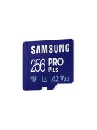 SAMSUNG Memóriakártya, PRO Plus microSD kártya (2021) 256GB, CLASS 10, UHS-1, U3, V30, A2, + Adapter, R160/W120