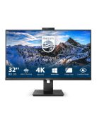 PHILIPS IPS monitor 31.5" 329P1H, 3840x2160, 16:9, 350cd/m2, 4ms, USB-C/4xUSB/DP/2xHDMI/LAN, hangszóró&webkamera