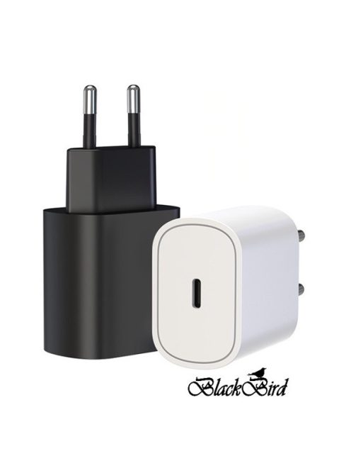 BLACKBIRD Hálózati töltő 25W T145 PD USB-C, Fehér (Gyári kivitel)