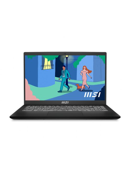 MSI Business NB Modern 15 B12M-021, 15.6" FHD, i5-1235U, 8GB, 512GB M.2, INT, NOOS, Fekete