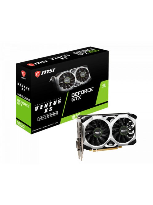 MSI Videokártya PCI-Ex16x nVIDIA GTX 1650 D6 VENTUS XS 4GB DDR6 OC