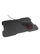 VARR optikai gamer egér, VSETMPX5, GAMING 1000-3200DPI, fekete, LED + egér pad