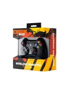 CANYON Gamepad, Vezeték Nélküli, DualMotor, 15 gombos, elemmel, fekete - CND-GPW6