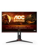 AOC Gaming 165Hz IPS monitor 27" 27G2SPU/BK, 1920x1080, 16:9, 250cd/m2, 1ms, 2xHDMI/DP/VGA/4xUSB, Pivot, hangszóró