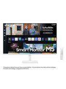 SAMSUNG SMART VA monitor 32" M5, 1920x1080, 16:9, 250cd/m2, 4ms, 2xHDMI/2xUSB/WiFi/Bluetooth, hangszóró, Fehér