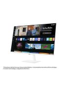 SAMSUNG SMART VA monitor 32" M5, 1920x1080, 16:9, 250cd/m2, 4ms, 2xHDMI/2xUSB/WiFi/Bluetooth, hangszóró, Fehér