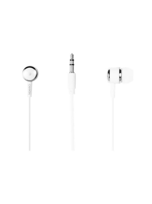CANYON Vezetékes Fülhallgató, Mikrofonnal, fehér - CNE-CEPM01W
