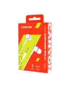 CANYON Vezetékes Fülhallgató, Mikrofonnal, fehér - CNE-CEPM01W