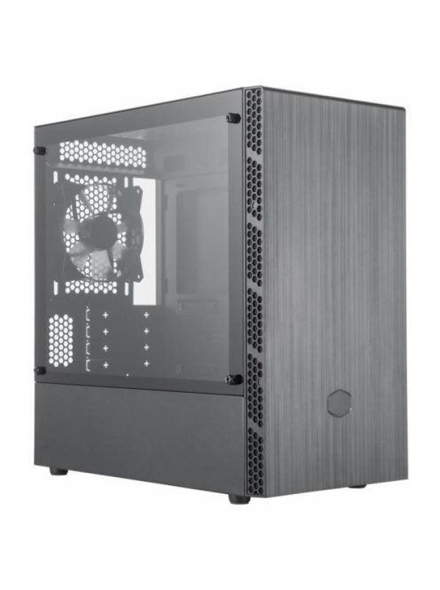 COOLER MASTER Ház Mini ATX MasterBox MB400L Tápegység nélkül, Szürke Üvegfalú