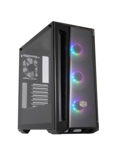   COOLER MASTER Ház Midi ATX MasterBox MB520 ARGB + 4db Ventilátor, Tápegység nélkül, Üvegfalú, Fekete