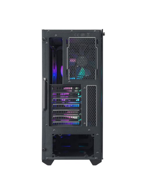 COOLER MASTER Ház Midi ATX MasterBox MB520 ARGB + 4db Ventilátor, Tápegység nélkül, Üvegfalú, Fekete