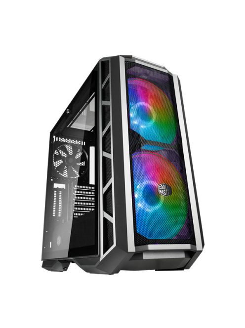 COOLER MASTER Ház Midi ATX MasterCase H500P MESH ARGB, 3db Ventilátorral, Tápegység nélkül, Edzett Üveg, szürke