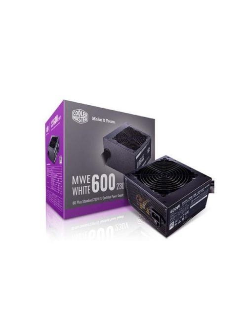 COOLER MASTER Tápegység MWE 600W, 12cm, 80+ White V2, Aktív PFC