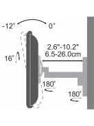 SBOX LCD-2901 fali konzol, dönthető, forgatható, 19"-37", 200x200, max 25 kg