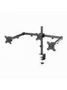 SBOX LCD-352-3 Asztali tripla monitor tartó konzol, dönthető, forgatható, 13"-27", 100x100, max 10 kg