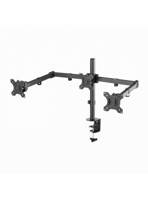 SBOX LCD-352-3 Asztali tripla monitor tartó konzol, dönthető, forgatható, 13"-27", 100x100, max 10 kg