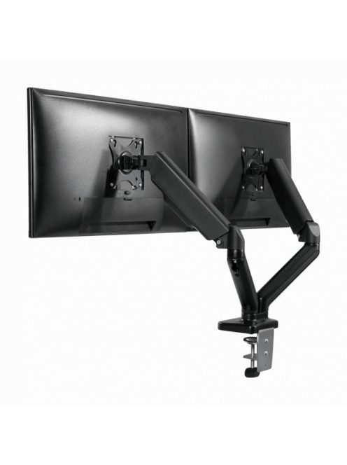 SBOX LCD-S024 Asztali dupla monitor tartó konzol, dönthető, forgatható, 13"-27", 100x100, max 6 kg