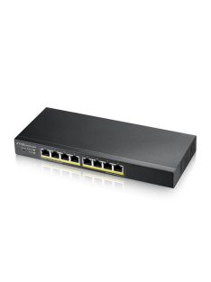   ZYXEL Switch 8x1000Mbps (8xPOE), Fémházas, Menedzselhető (8GbE port), GS1915-8EP-EU0101F