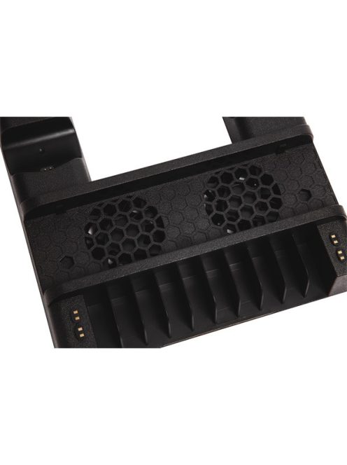 FROGGIEX PS4 Kiegészítő Konzol hűtő + Töltő állomás + Játék tartó Fekete, FX-P4-C3-B
