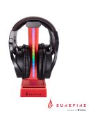 SUREFIRE Fejhallgató állvány 48846, VINSON N1 DUAL BALANCE GAMING RGB HEADSET STAND, RED