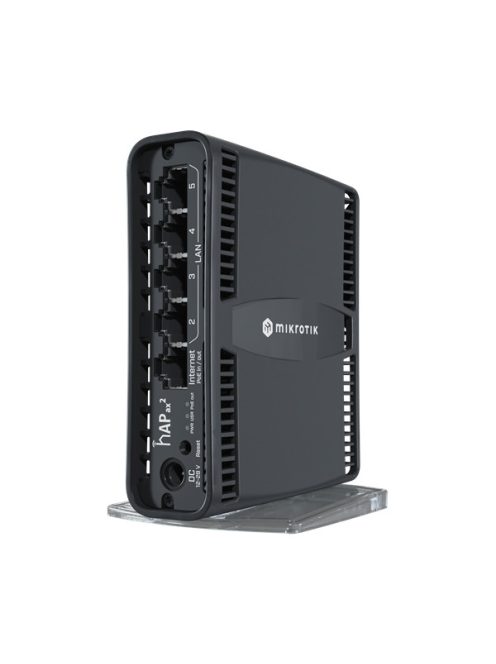 MIKROTIK Wireless Router DualBand, 5x1000Mbps (1xPOE Out), AX1800, WiFi6, Asztali - C52iG-5HaxD2HaxD-TC