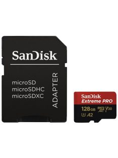   SANDISK 214504, MICROSDXC EXTREME PRO KÁRTYA 128GB, 200MB/s C10, V30, UHS-I, U3, A2