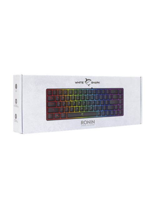 WHITE SHARK GK-2201B-US RONIN-B fekete membrán gamer billentyűzet (US)