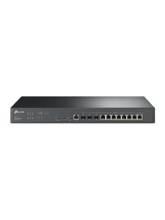   TP-LINK Vezetékes VPN Router 2xSFP+(10GE) + 1xWAN/LAN(1GE) + 8xWAN/LAN(1GE) + 1xkonzol port + 2xUSB, ER8411