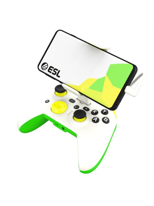 RiotPWR™ ESL Gaming Controller for Android (White/Green)