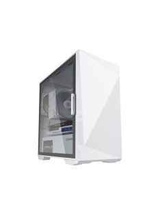   ZALMAN Ház Mini ATX Z1 ICEBERG WHITE Tápegység nélkül, Fehér Üvegfalú