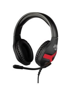   KONIX - MYTHICS Nintendo Switch Fejhallgató Nemesis Vezetékes Gaming Stereo Mikrofon, Fekete