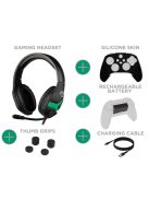 KONIX - MYTHICS Xbox Series S/X Gamer csomag (Fejhallgató + Töltő kábel + Szilikon Tok + Thumb Grips + Aksi), Fekete